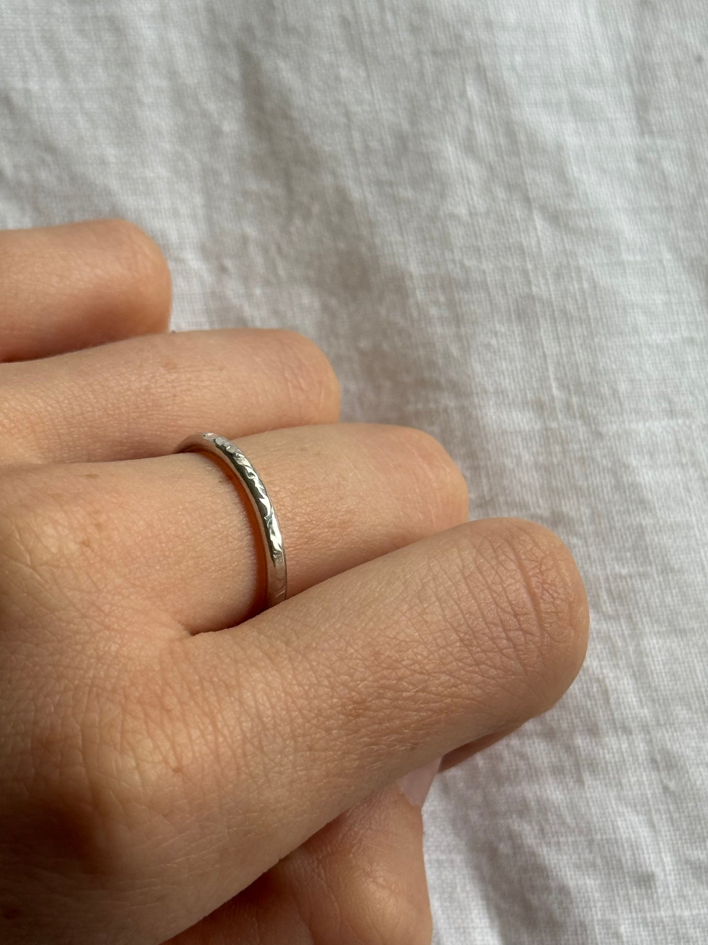Sterling Silver Textured Band