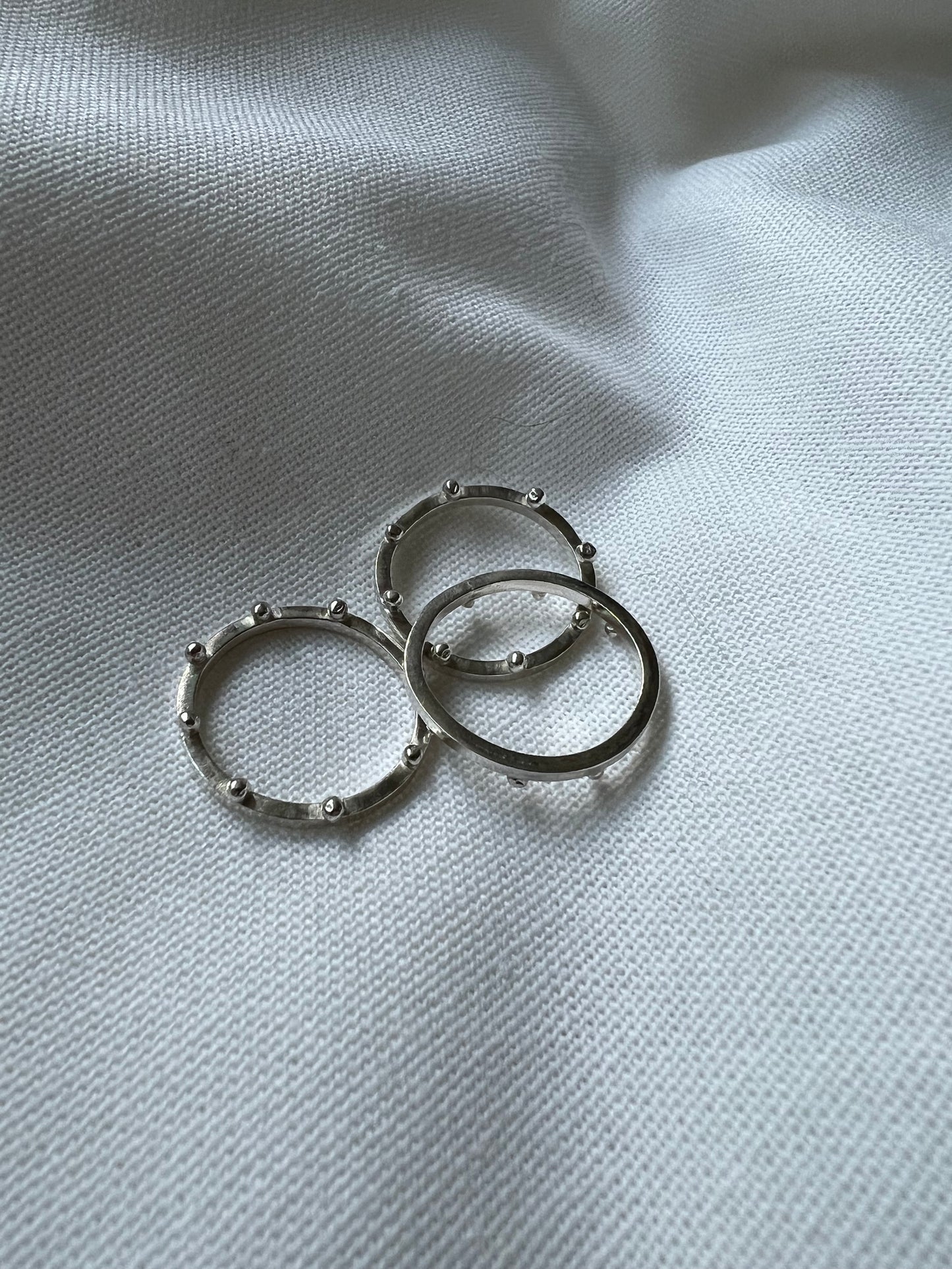 Sterling Silver Ball Detail Ring
