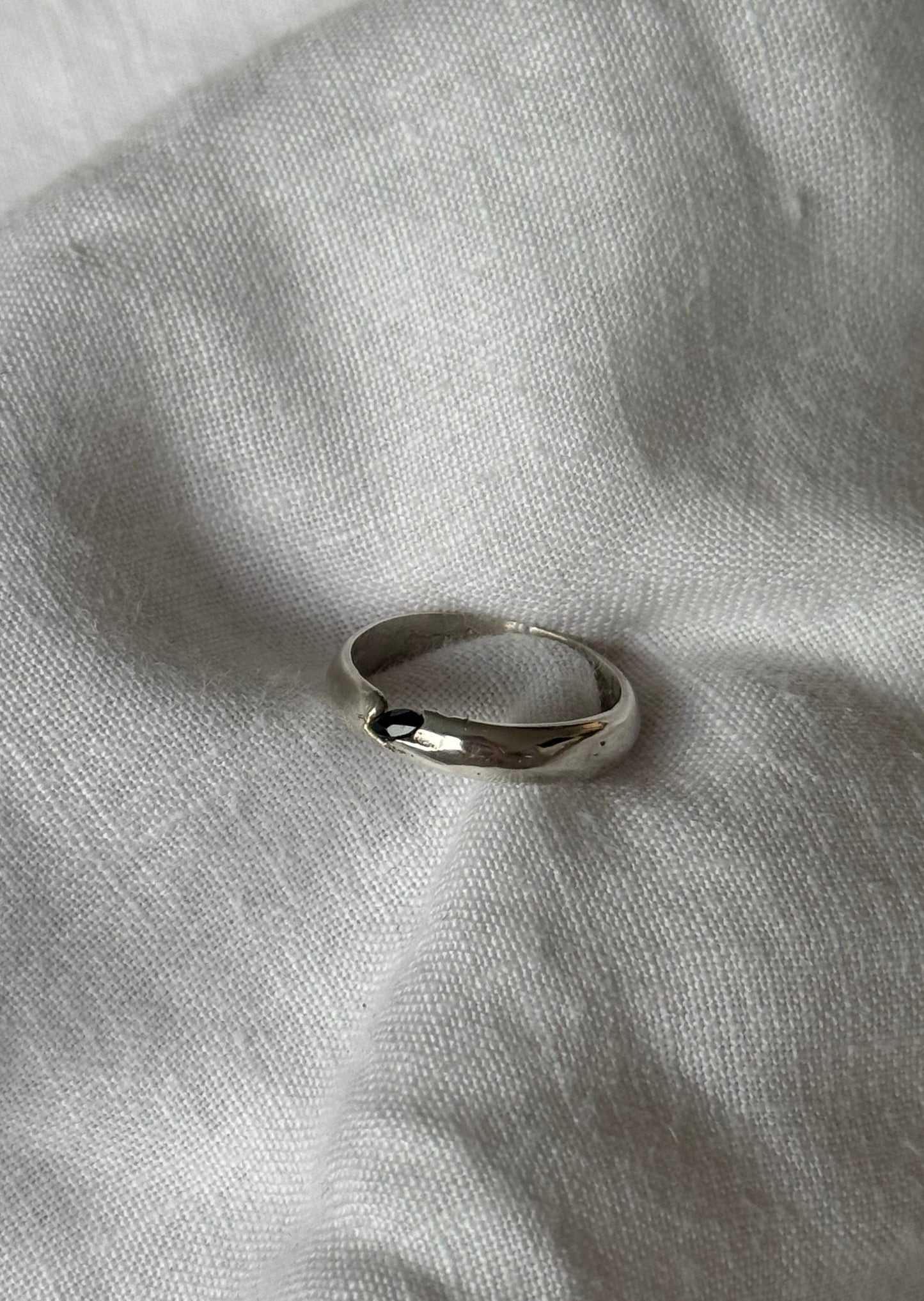 Recycled Silver Sapphire Band