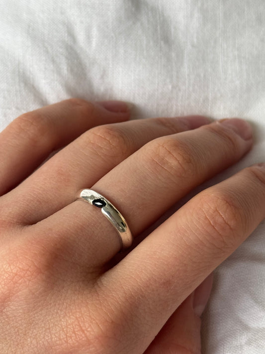 Recycled Silver Sapphire Band