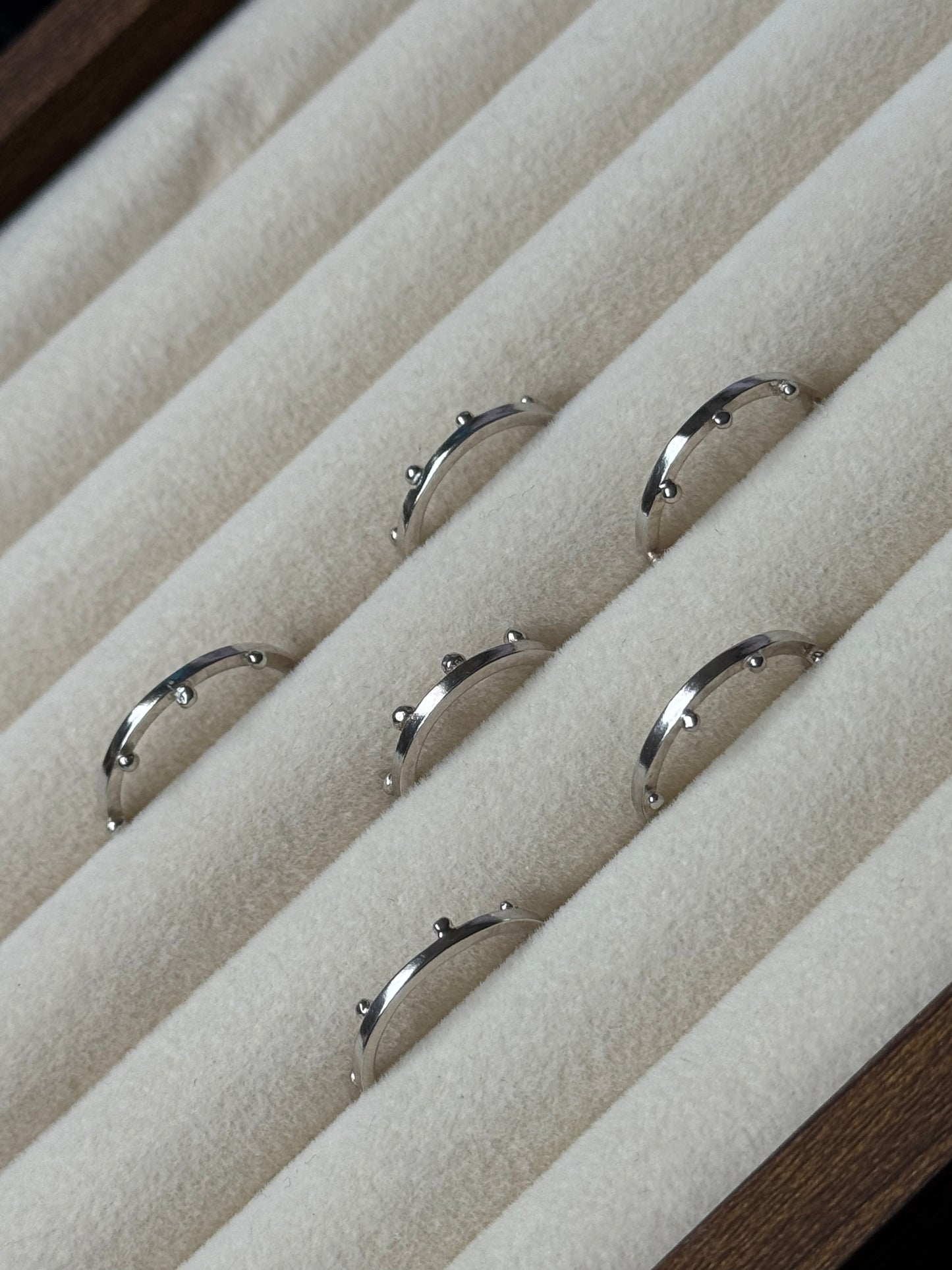 Sterling Silver Ball Detail Ring