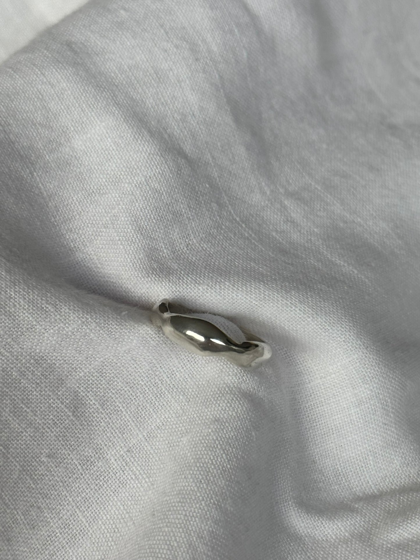 Recycled Silver Molten Band