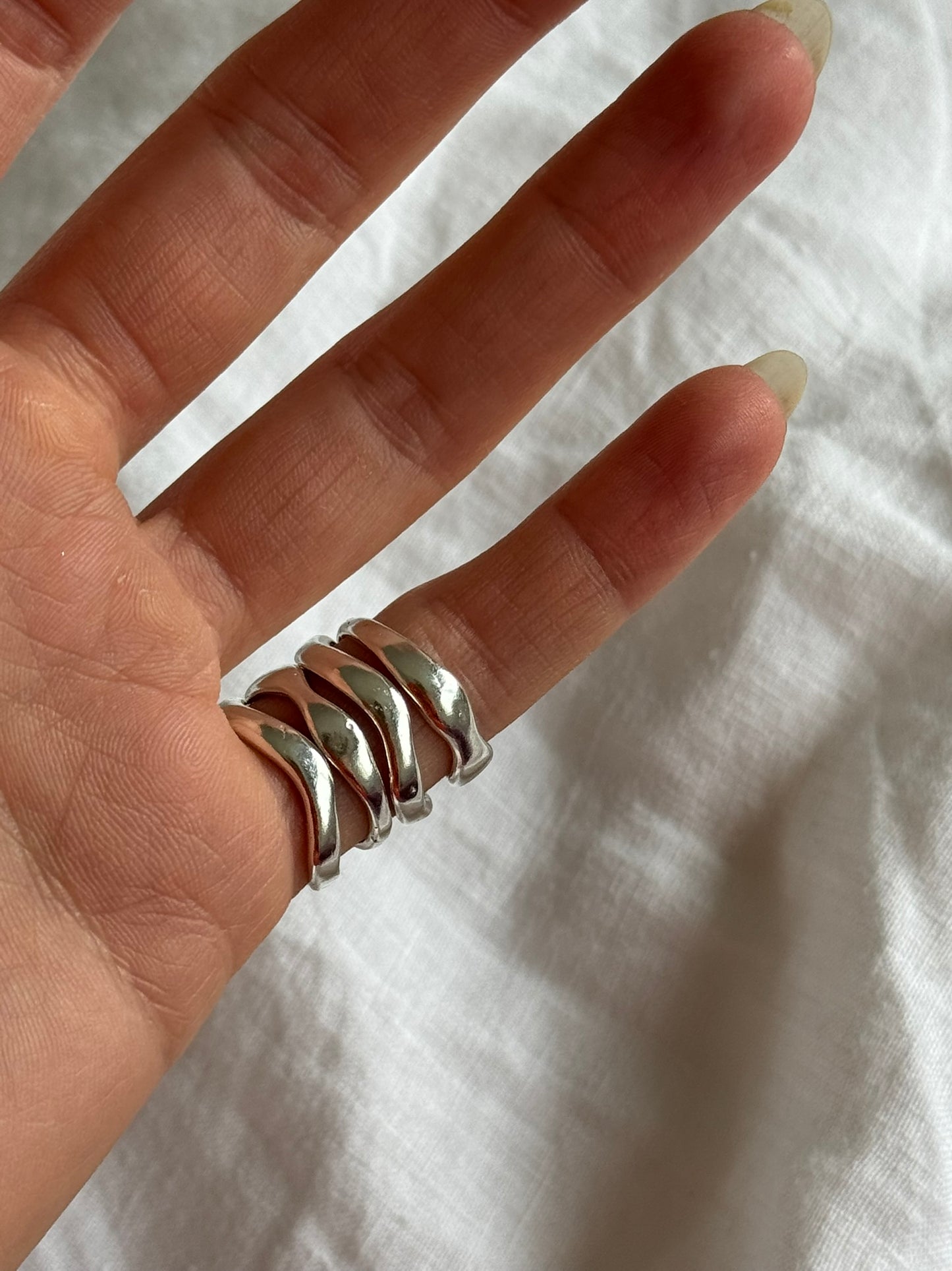 Recycled Silver Wavey Band