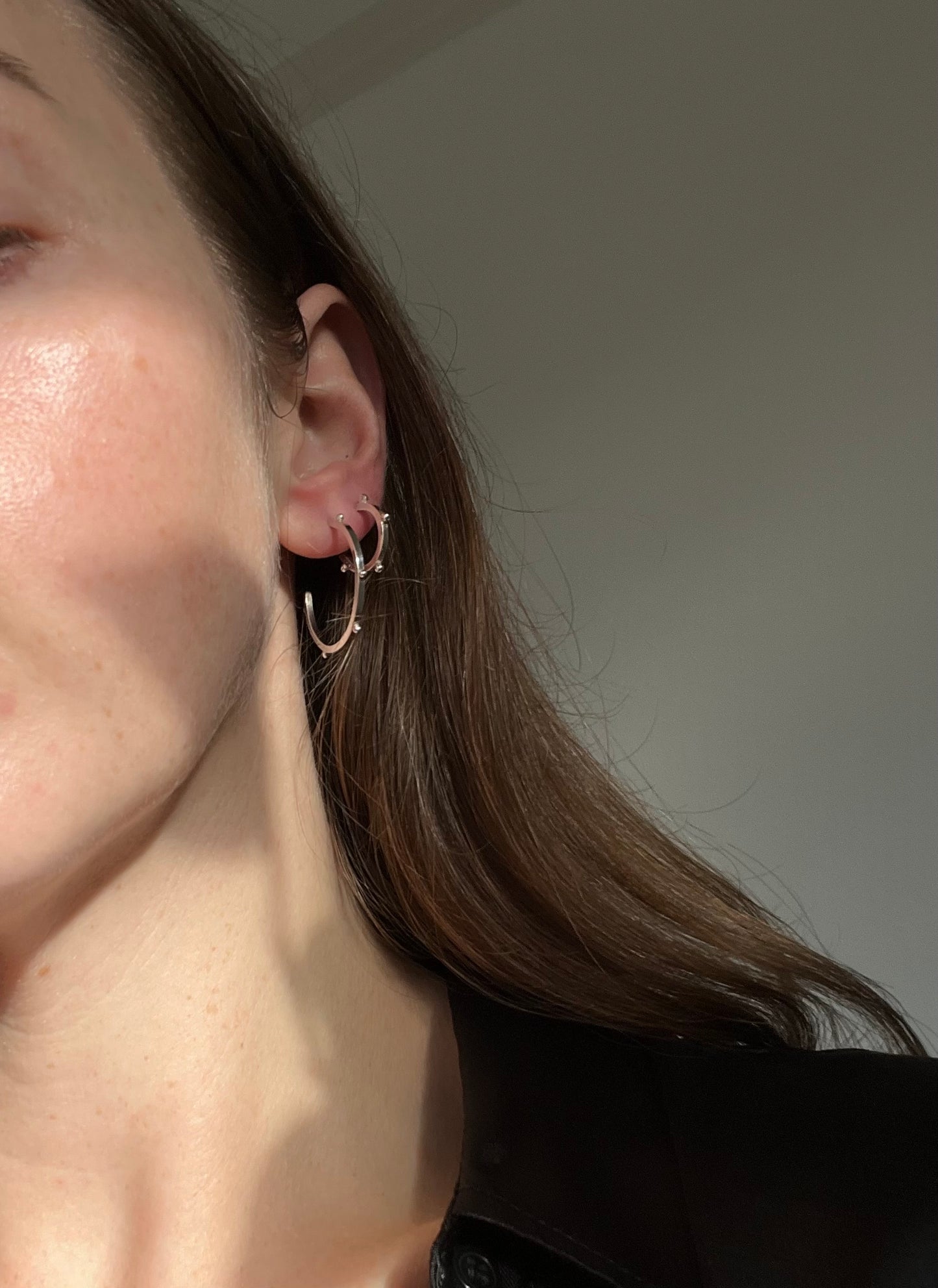 Sterling Silver Naut Hoops