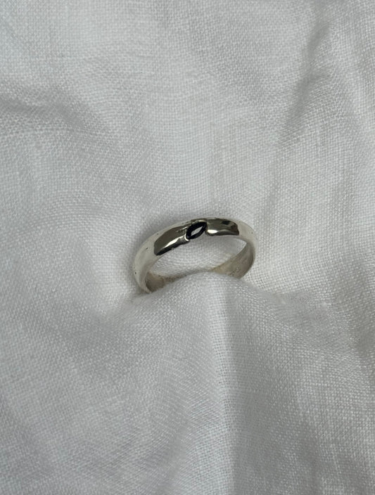 Recycled Silver Sapphire Band