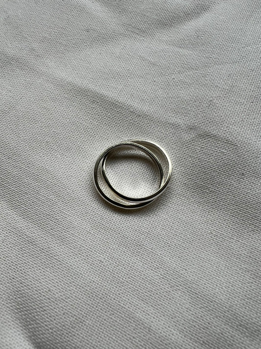 Double Band Silver Ring