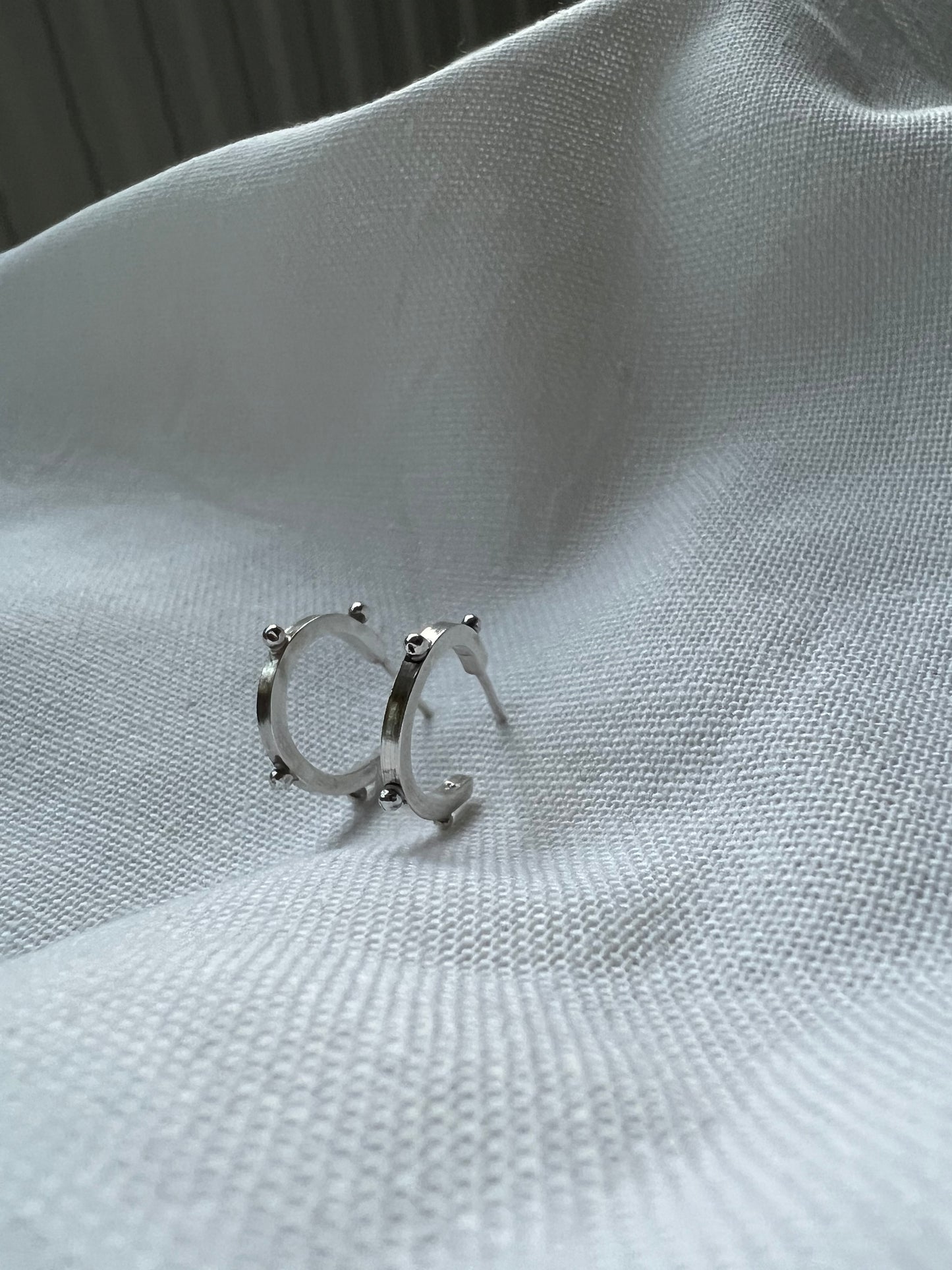 Sterling Silver Naut Hoops