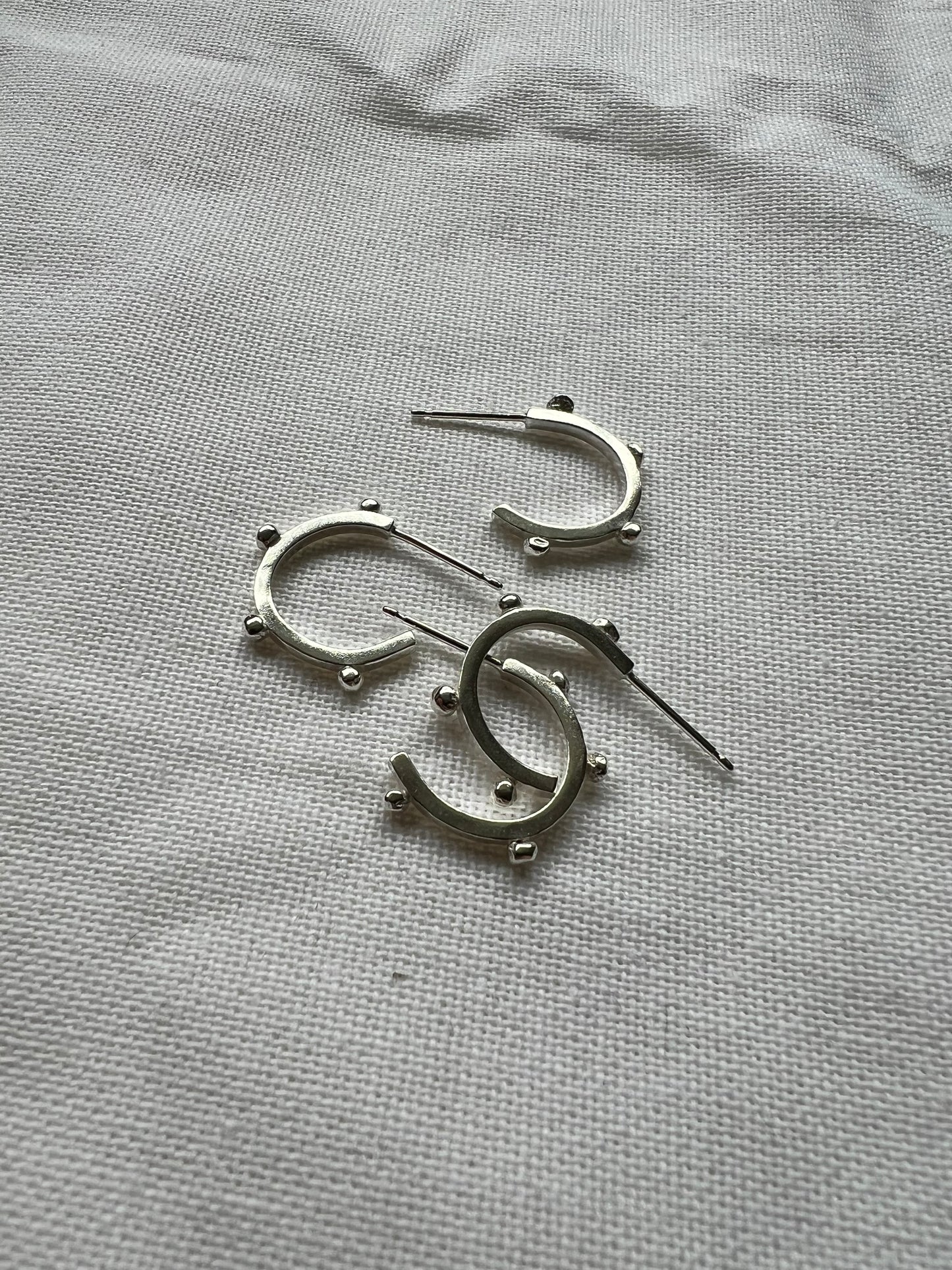 Sterling Silver Naut Hoops