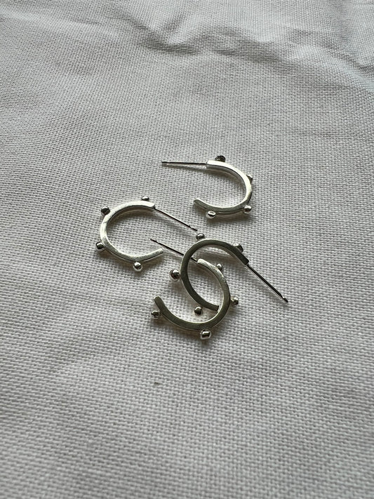 Sterling Silver Naut Hoops