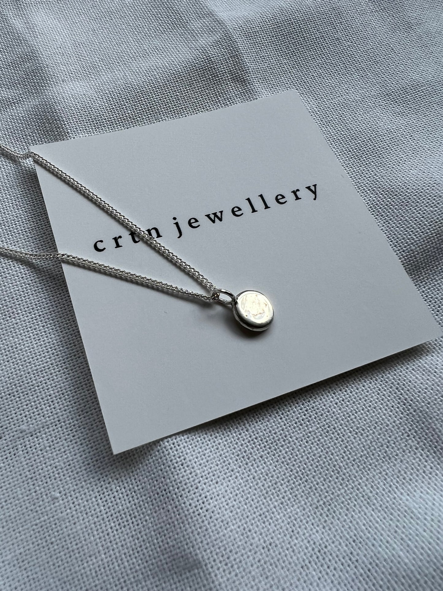 Small Molten Pendant Necklace