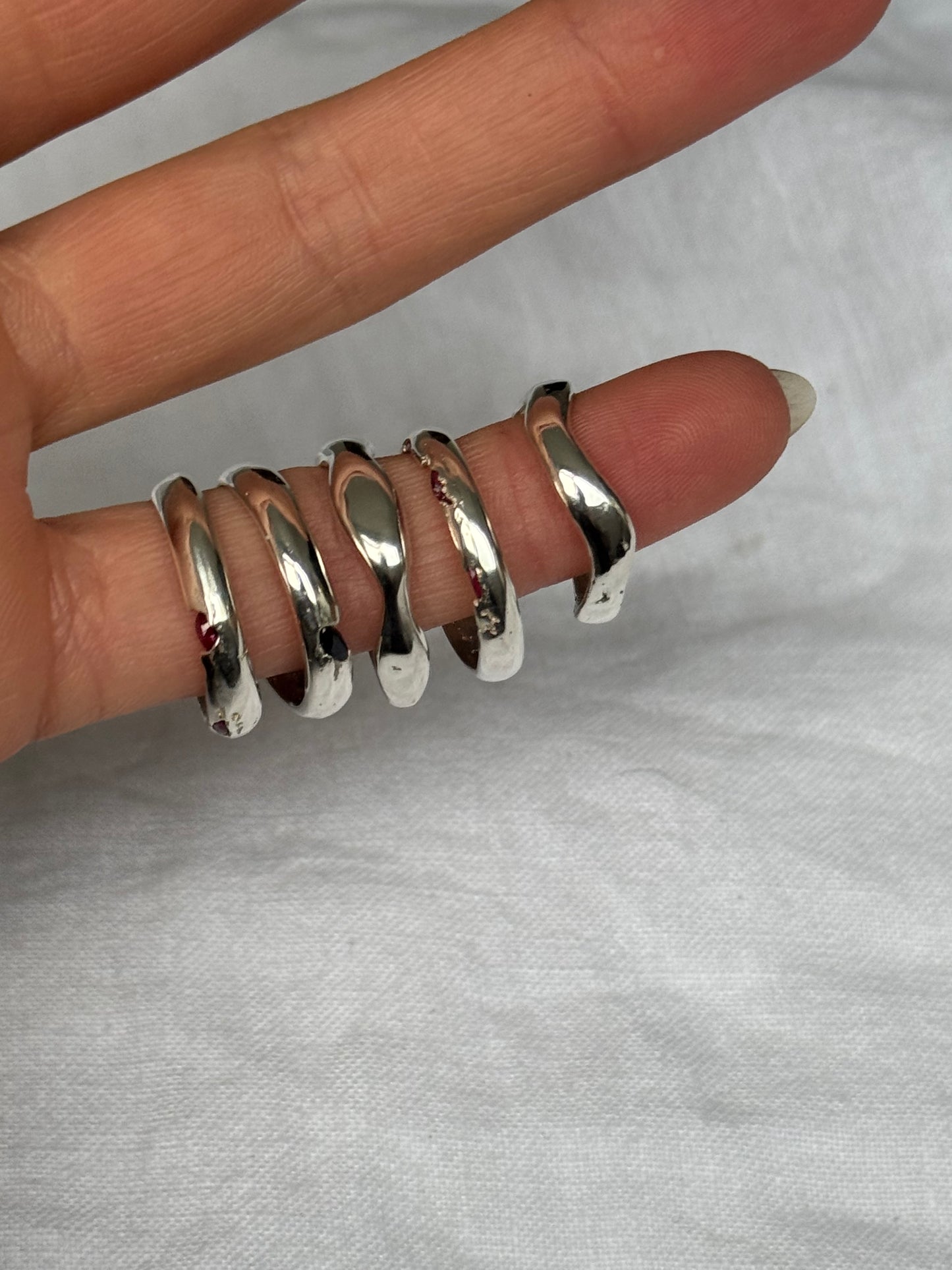 Recycled Silver Sapphire Band