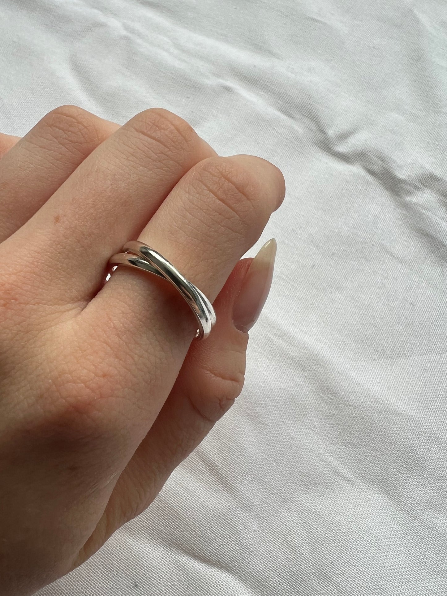 Double Band Silver Ring