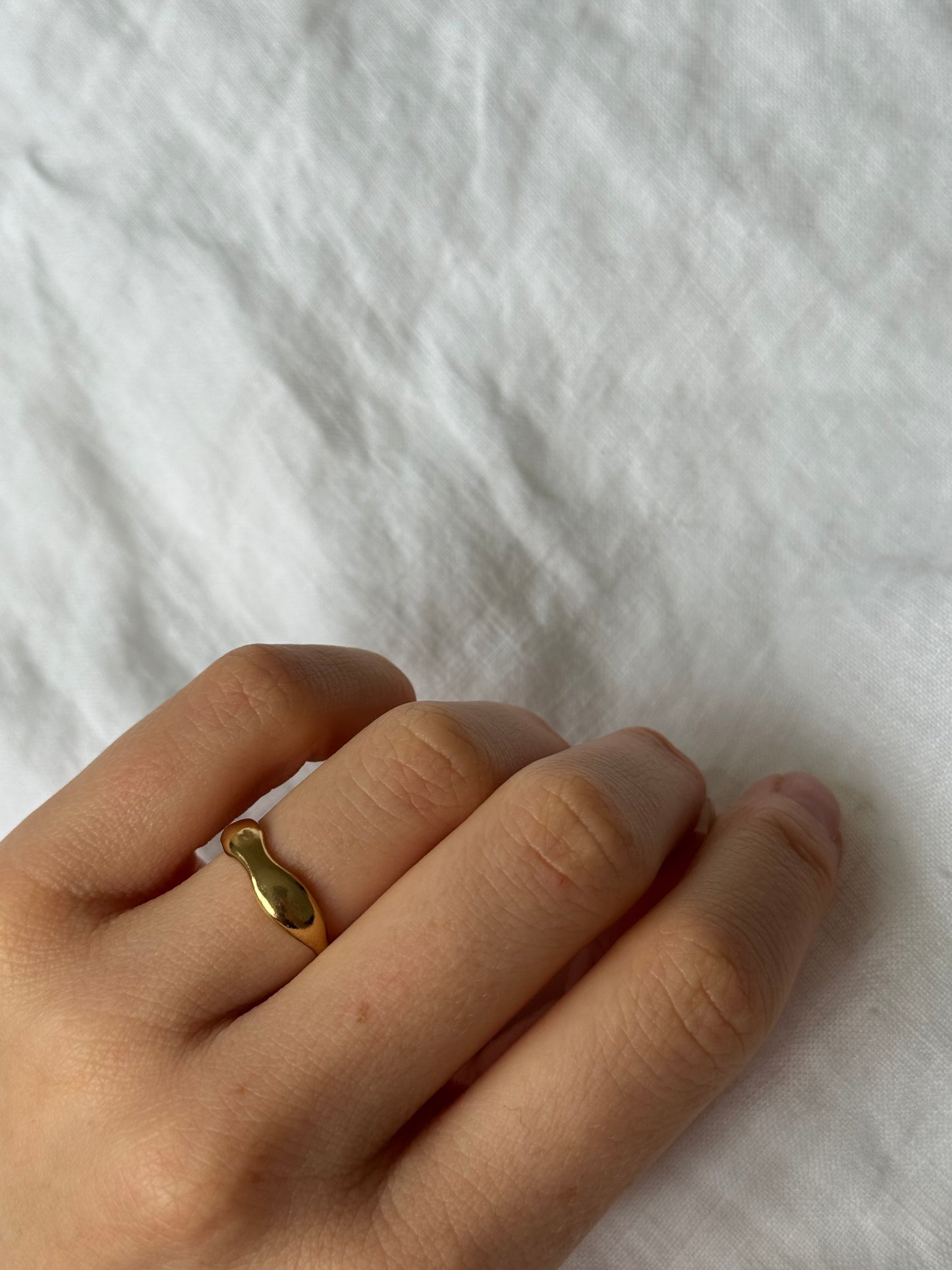 Recycled Silver Molten Band