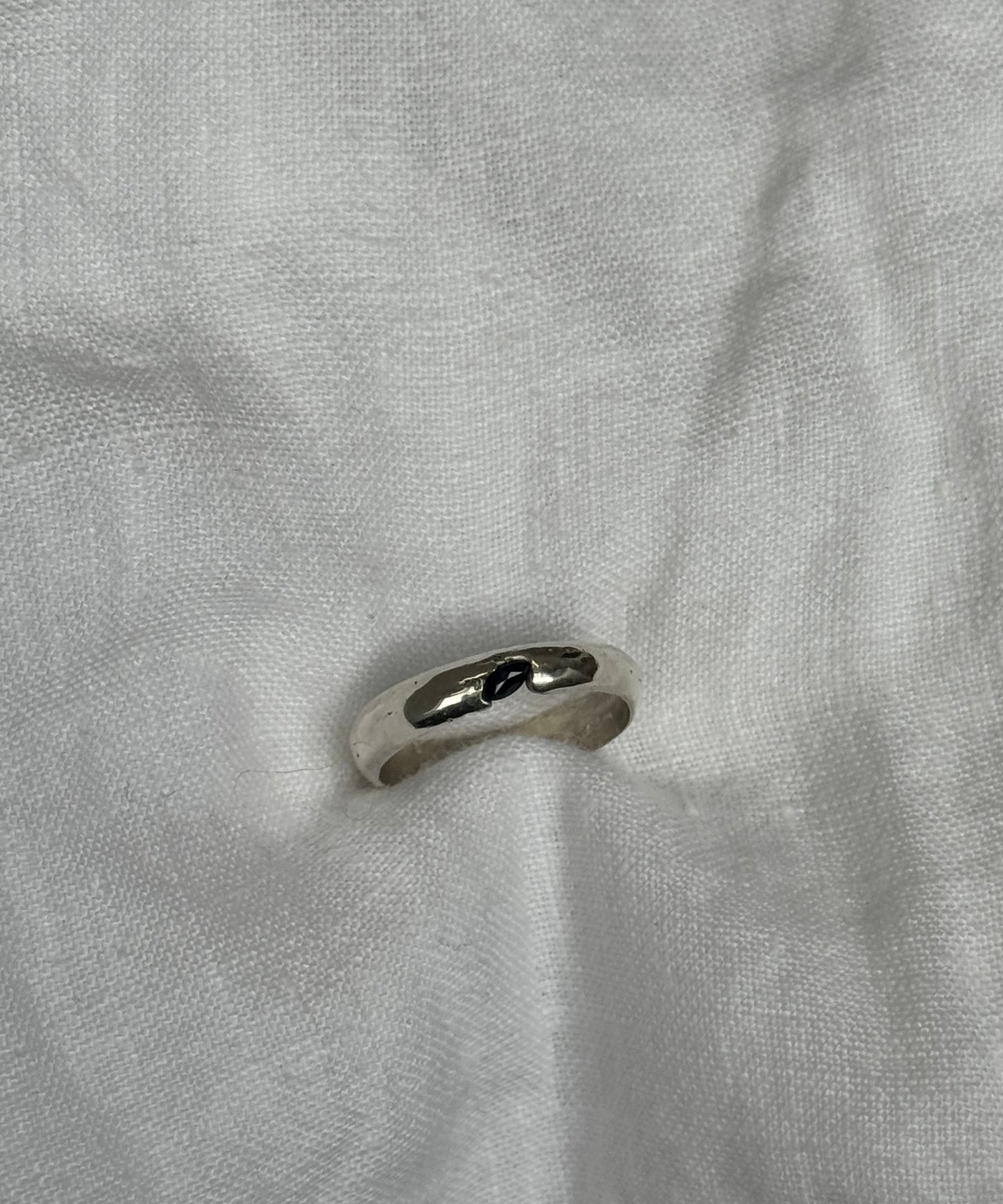 Recycled Silver Sapphire Band