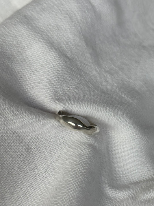 Recycled Silver Molten Band