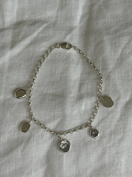 Recycled Sterling Silver Large Pendant Bracelet